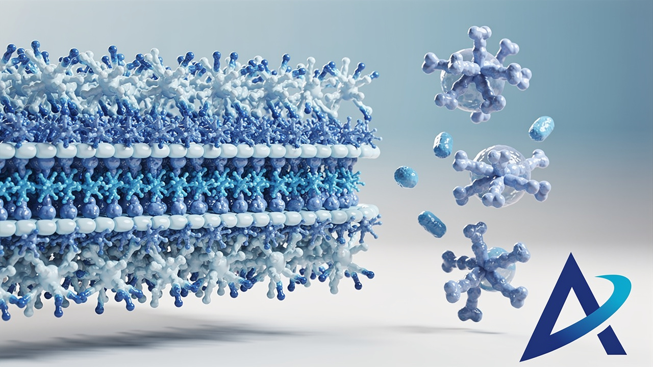 Bacterial cell wall breaking apart and releasing endotoxin fragments