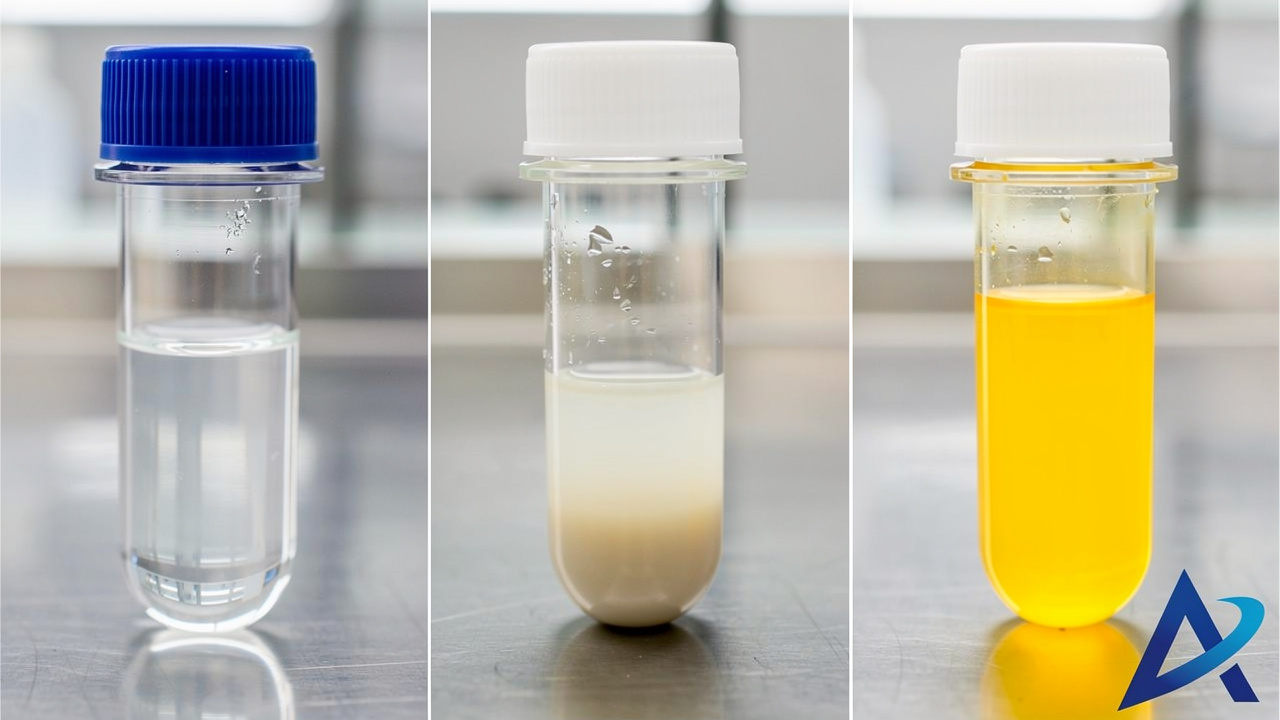 Three LAL testing methods showing gel-clot, turbidimetric, and chromogenic results
